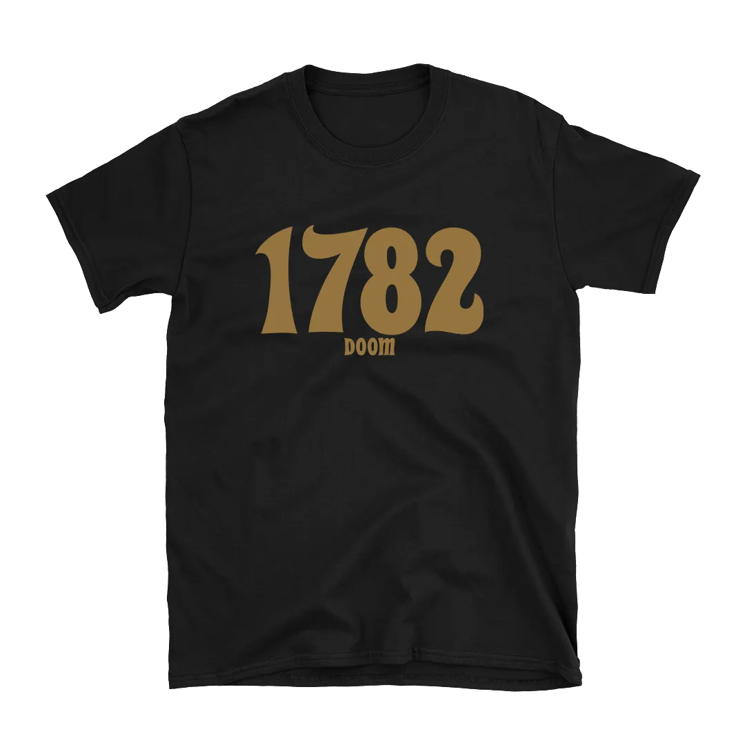 1782 - Pure Occult Fuckin’ Doom Gold Logo T-Shirt - Black