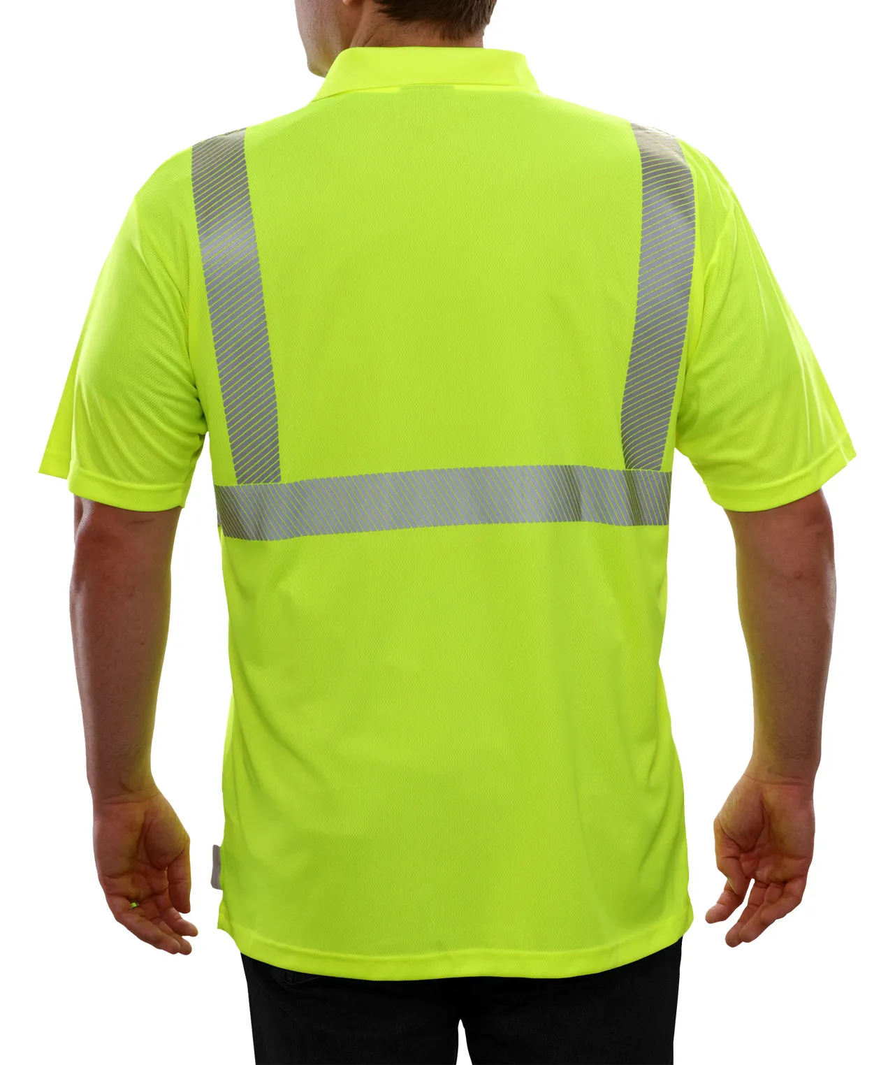 302CTLM Hi-Vis Birdseye Safety Polo Shirt with Comfort Trim by 3MTM