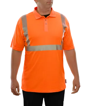 302CTOR Hi-Vis Orange Birdseye Safety Polo Shirt with 3M™ Scotchlite™ Comfort Trim