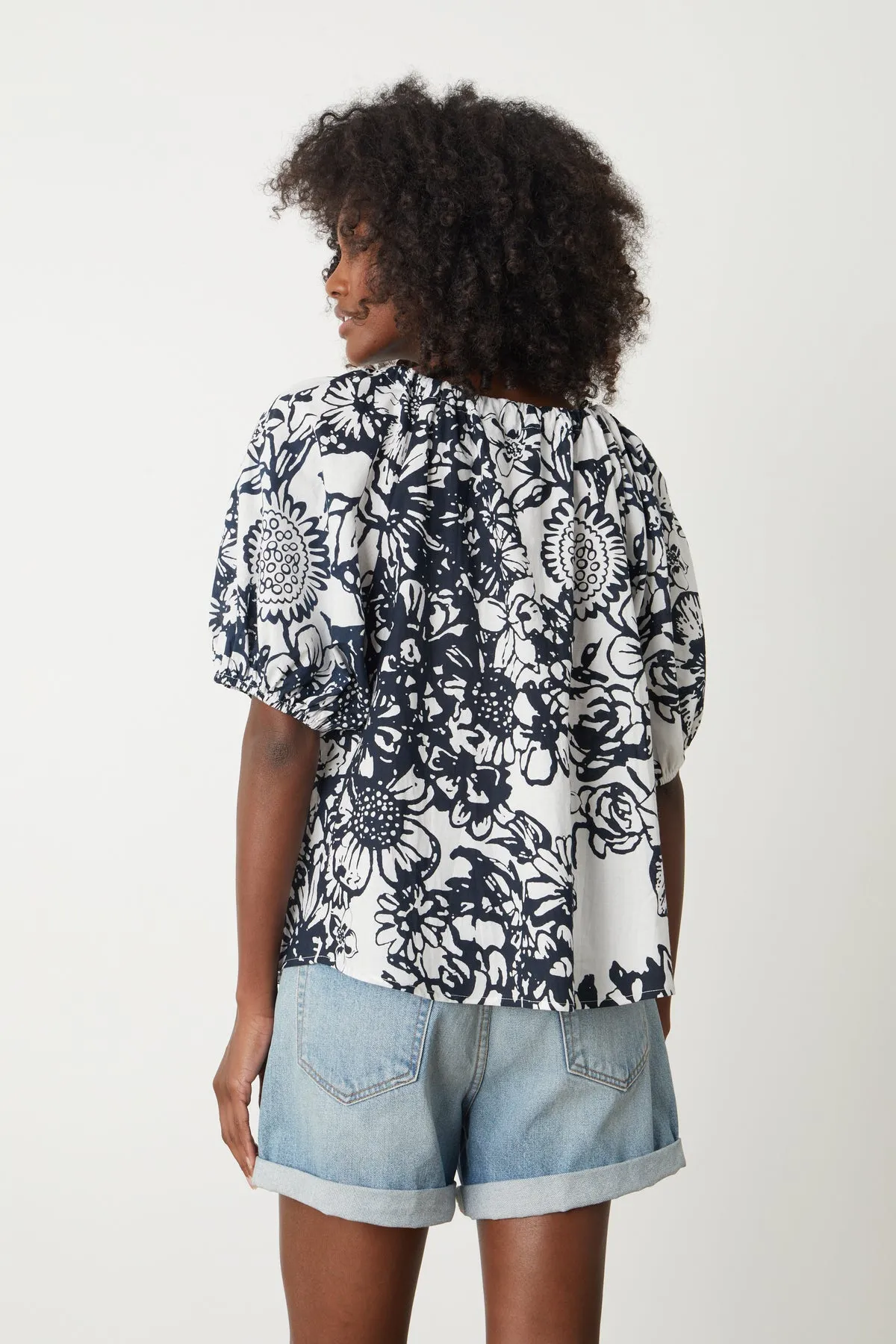 ANGELA PRINTED BOHO TOP