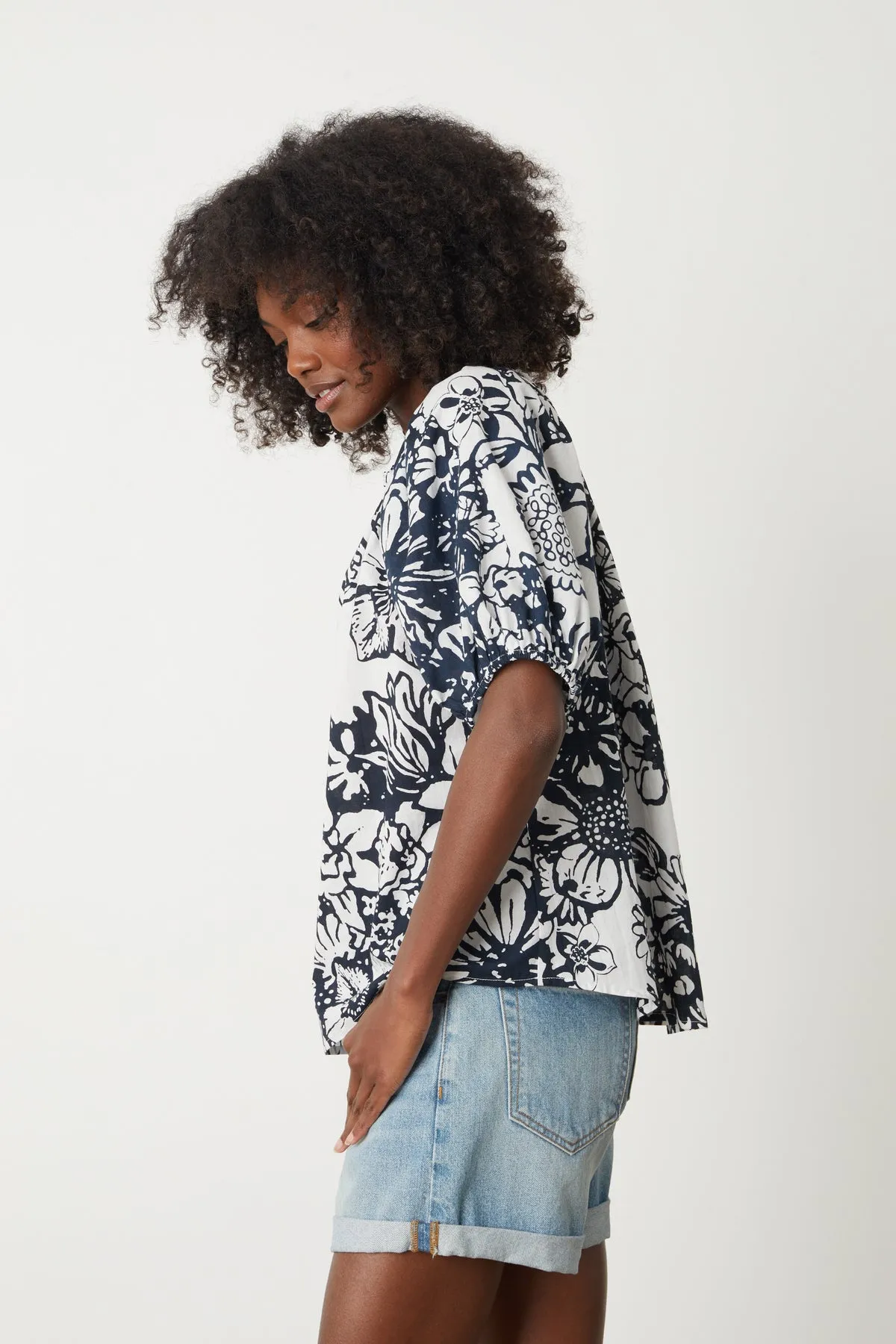 ANGELA PRINTED BOHO TOP