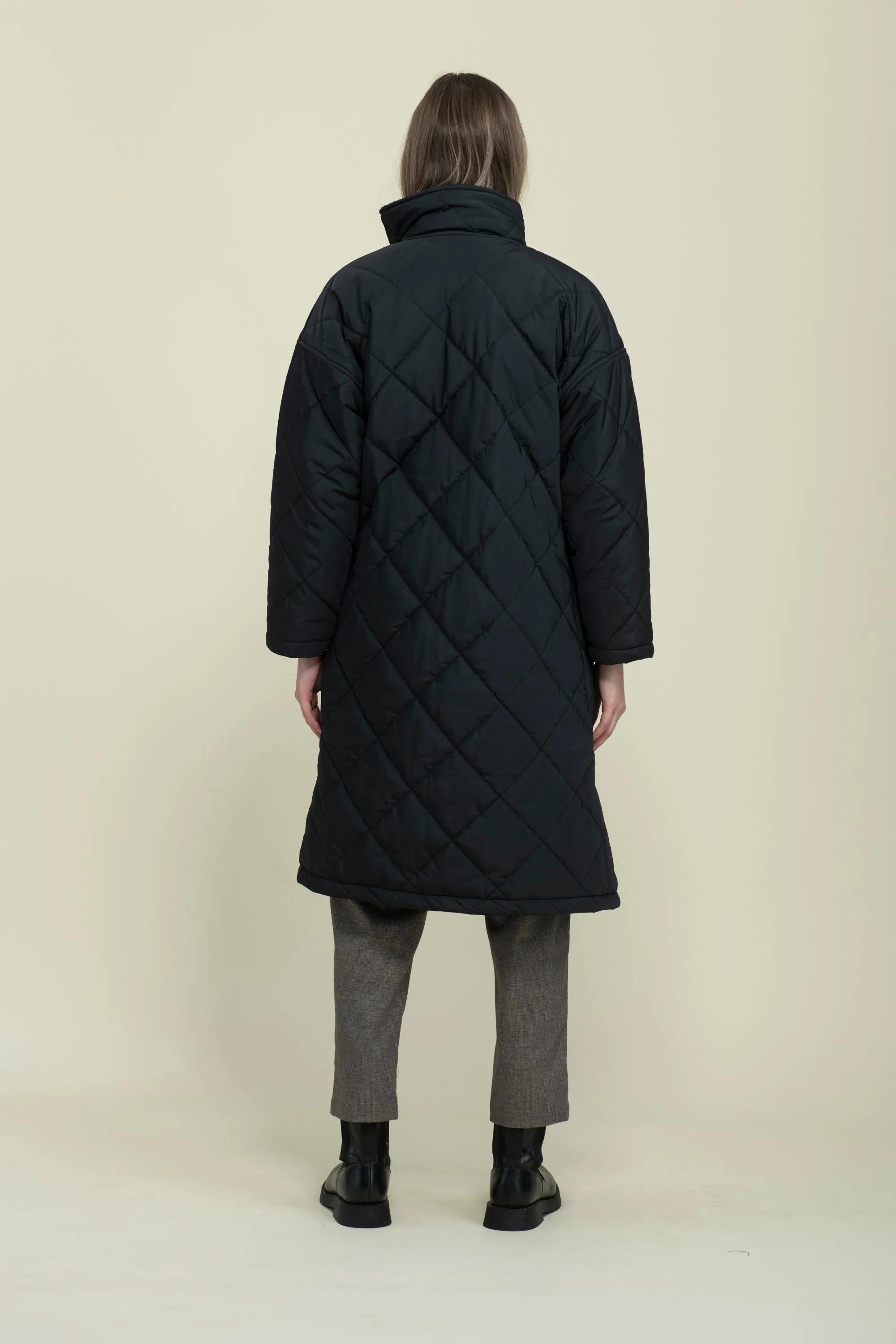 Arie-Long Quilted Coat