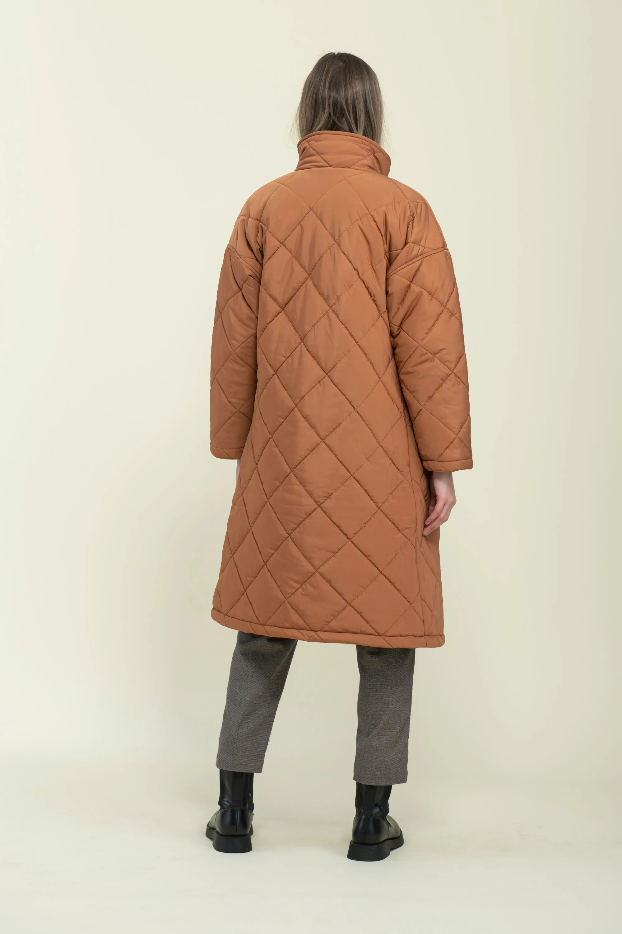 Arie-Long Quilted Coat