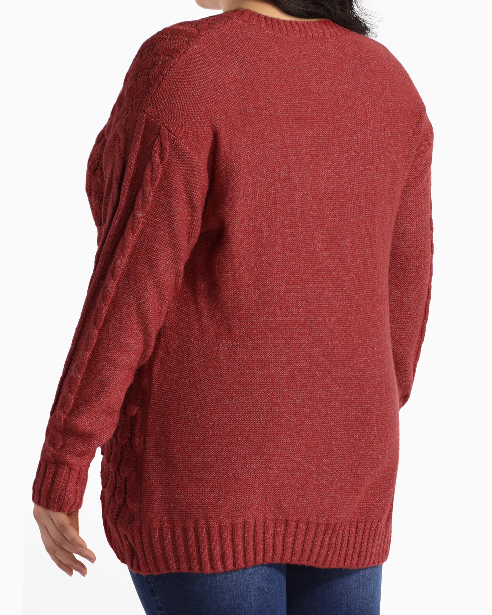 Ariel Cozy Stitch Sweater | Burgundy