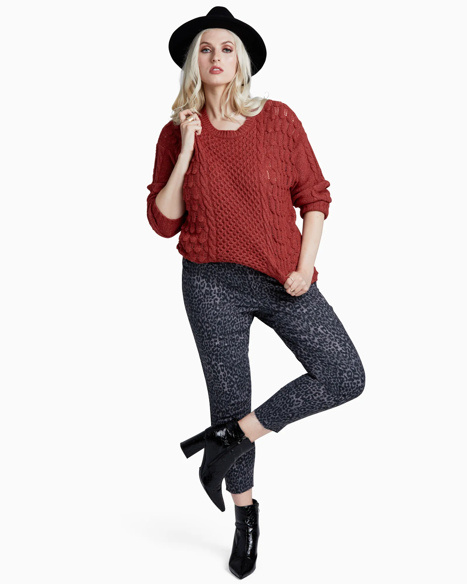 Ariel Cozy Stitch Sweater | Burgundy