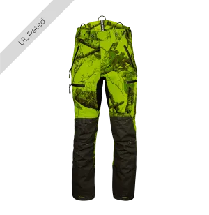 AT4060 UL - Breatheflex Pro Realtree Chainsaw Trousers Design A/Class 1 - Lime