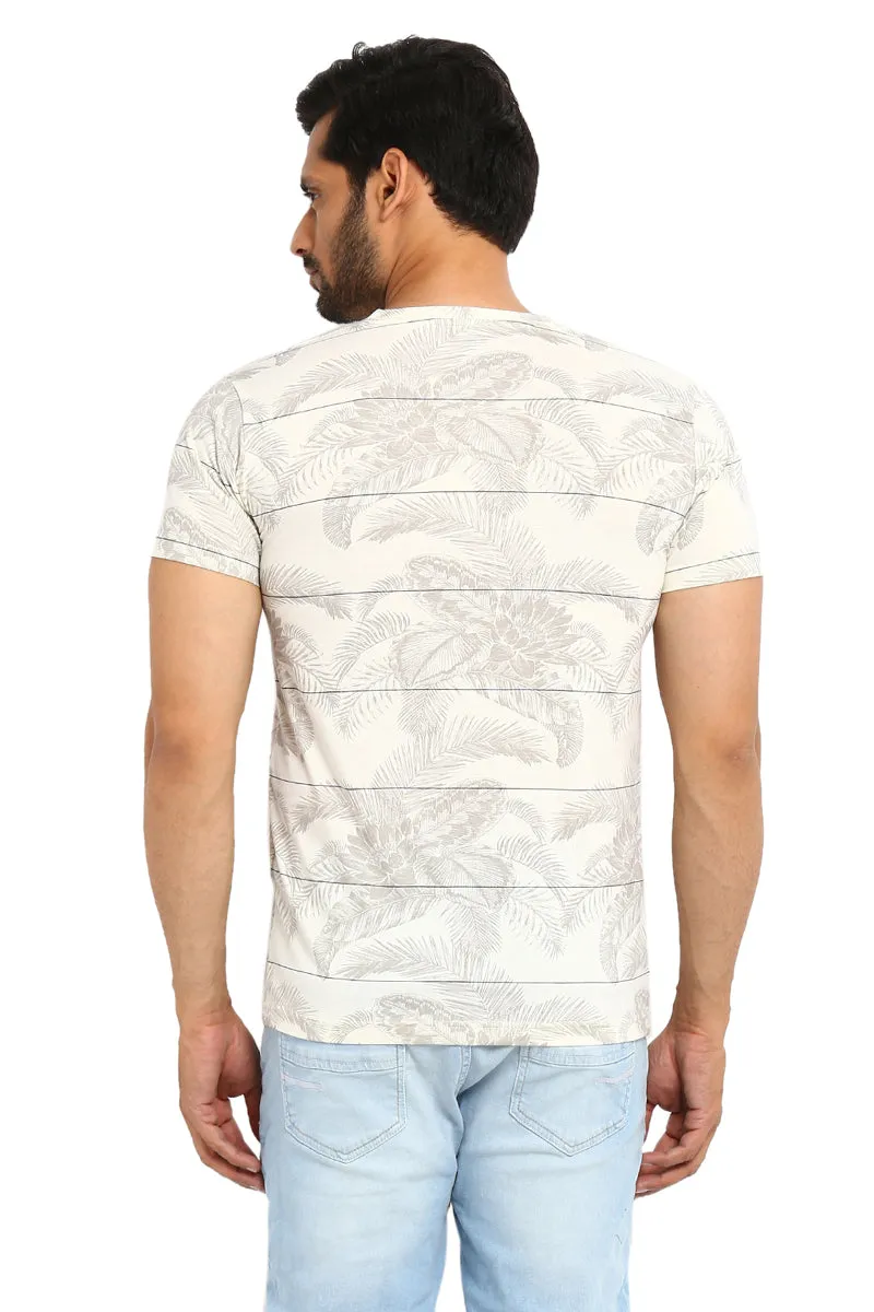 AXMANN Casual T-Shirt (Off White | Coffee Melange) Combo Pack