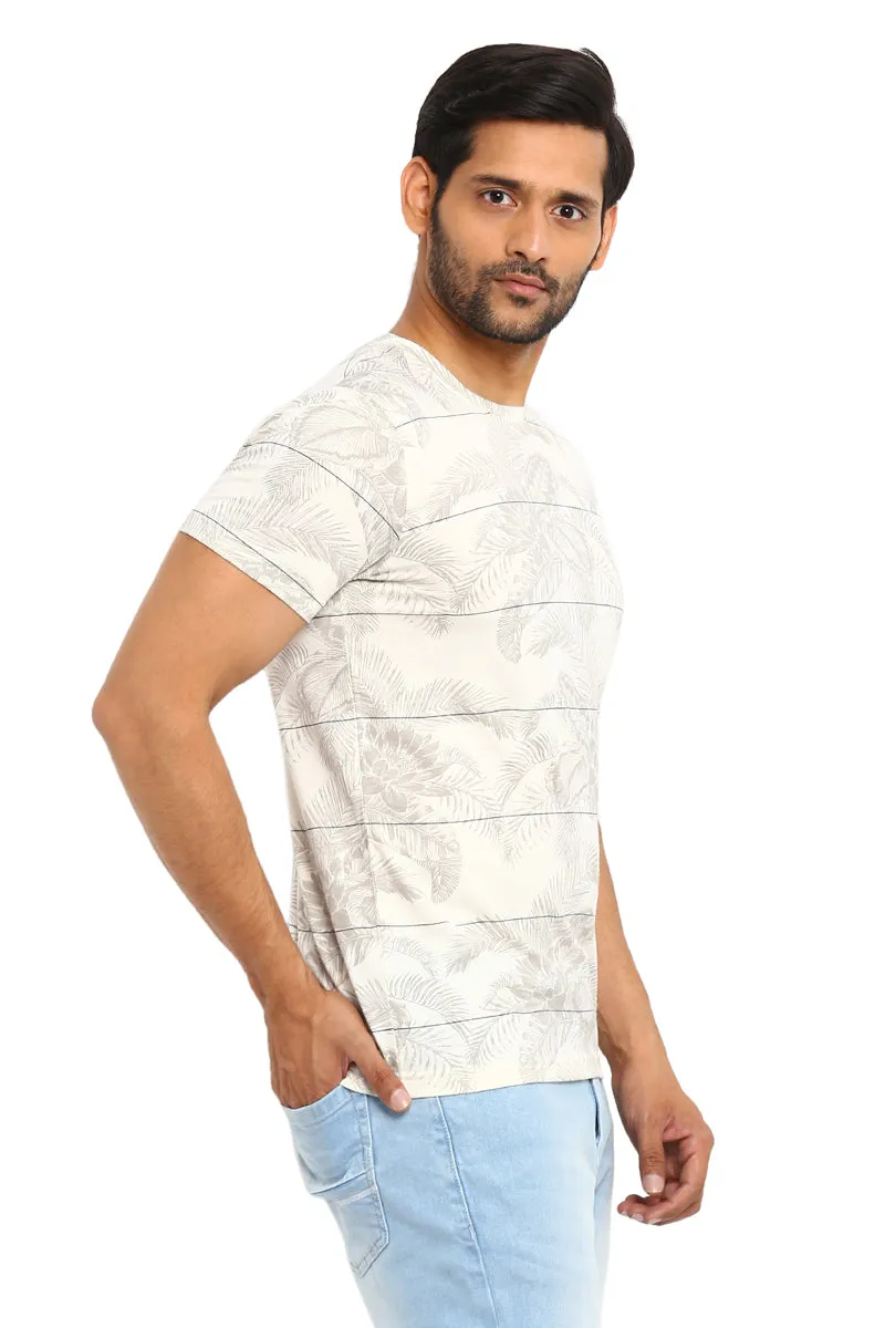 AXMANN Casual T-Shirt (Off White | Coffee Melange) Combo Pack