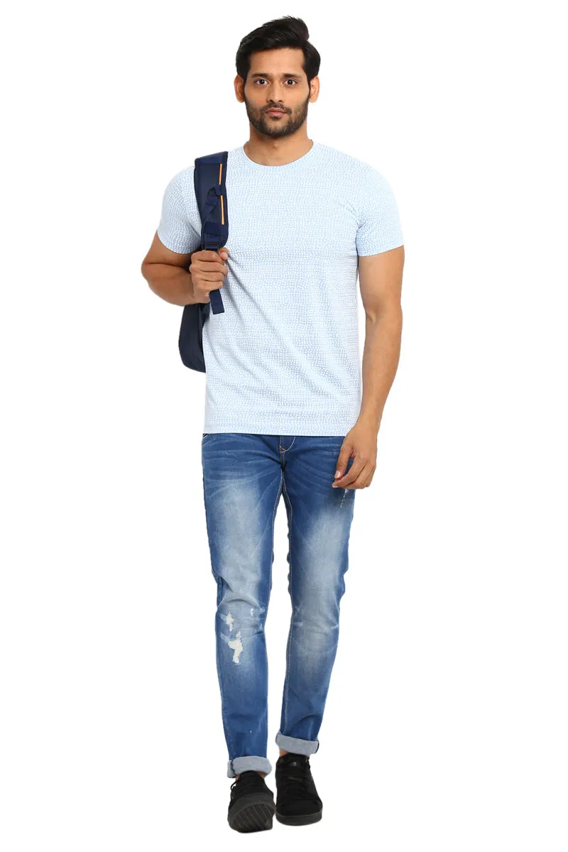 AXMANN Casual T-Shirt (Sky | Melange) Combo Pack