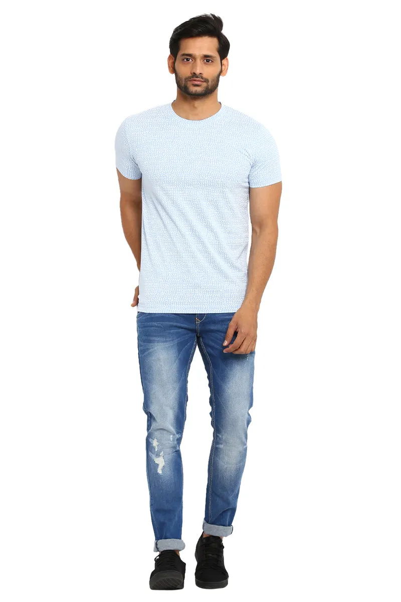 AXMANN Casual T-Shirt (Sky | Melange) Combo Pack