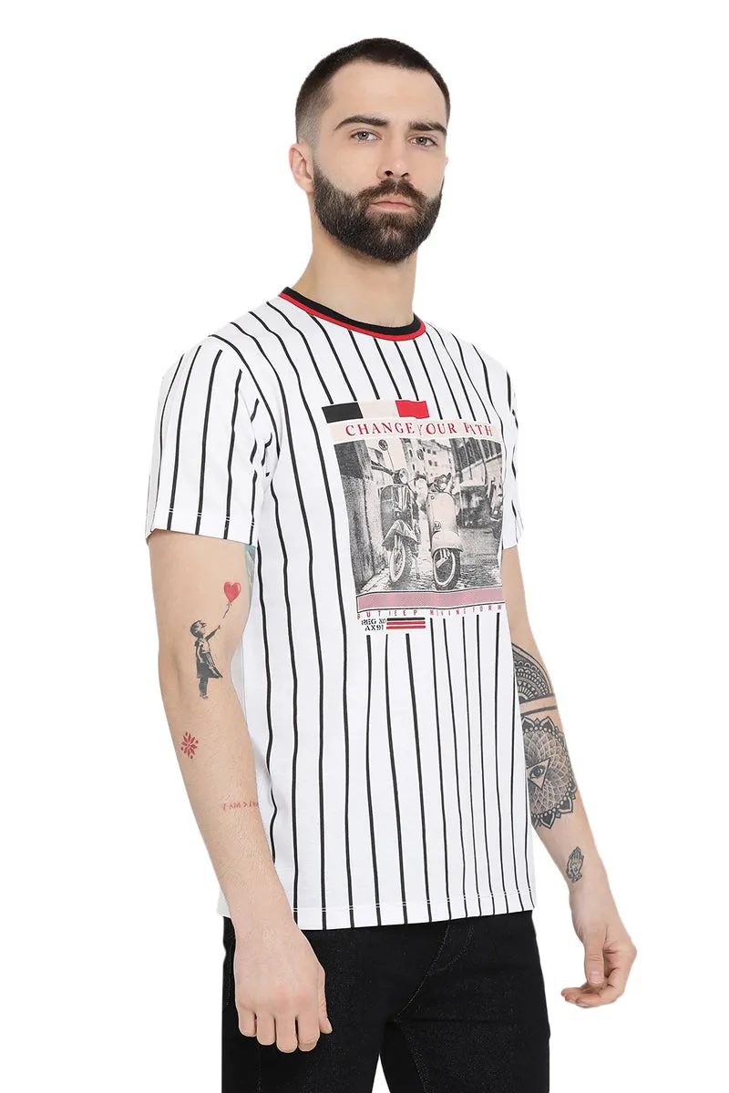 Axmann Striped Path Casual T-Shirt