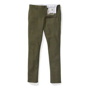 Baird McNutt Linen Chinos - Forest Green Herringbone