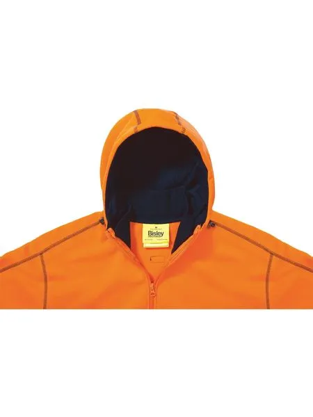 Bisley Hi Vis Zip Front Fleece Hoodie -(BK6819)