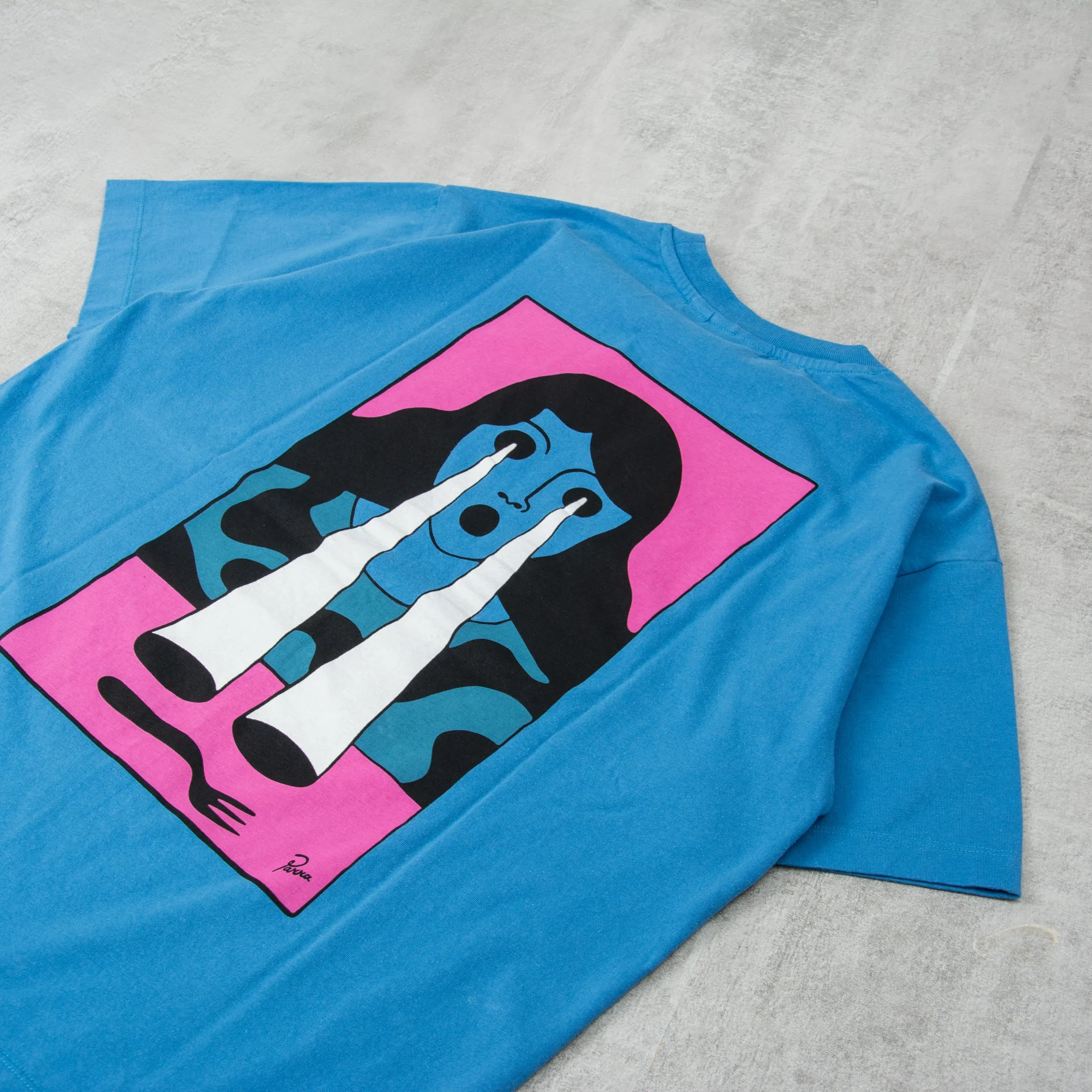 By Parra Effing Fork Tee - Slate Blue