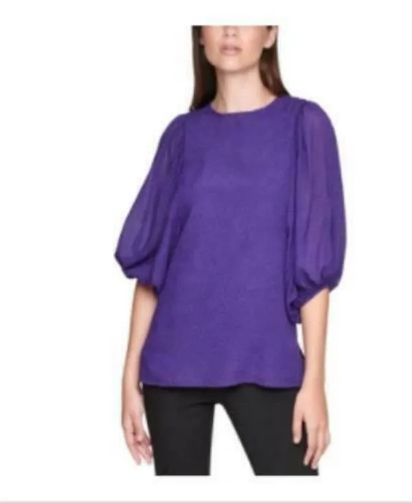 Calvin Klein Balloon-Sleeve Top