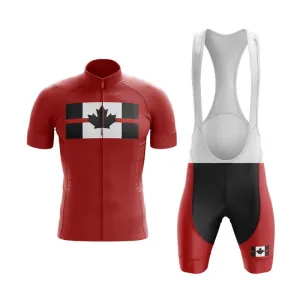 Canada Red Thin Line Club Cycling Kit (Red)