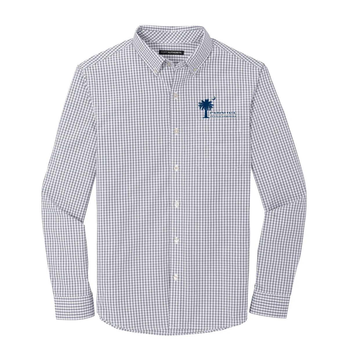 Carolina Claims Services Gingham Oxford, Men's Gray