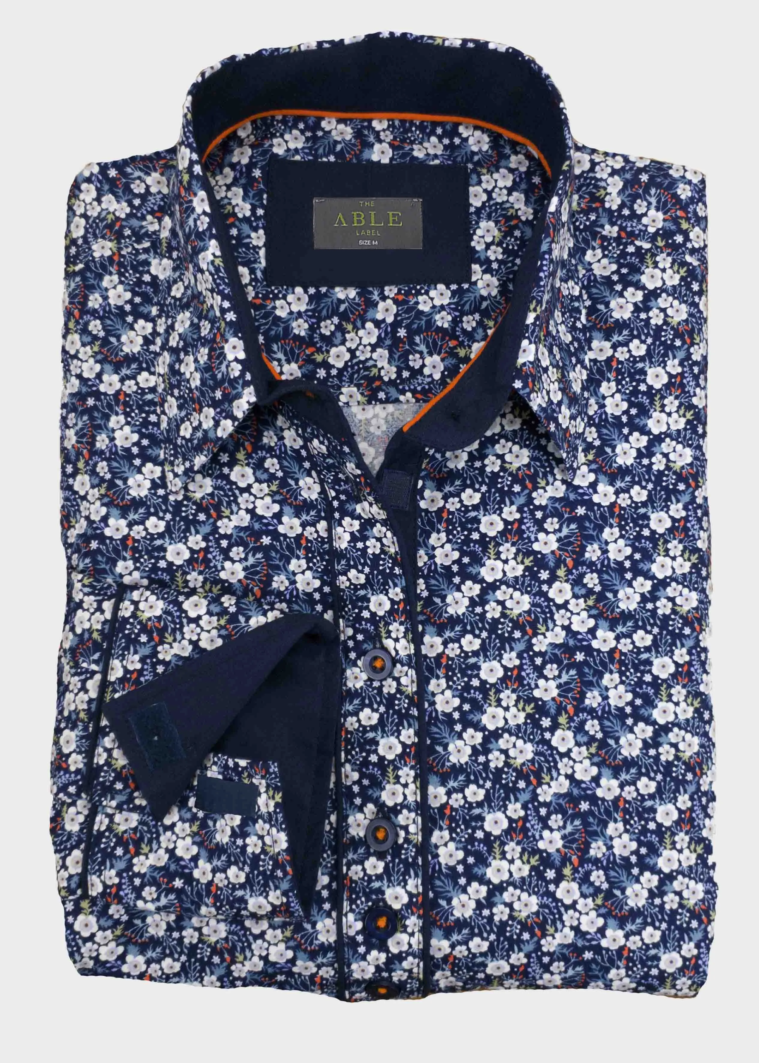 Charlotte Cotton Floral VELCRO® Brand Fastening Shirt