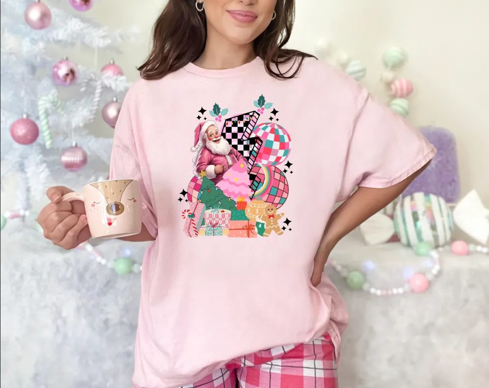 Christmas Preppy Retro Santa | Shirt