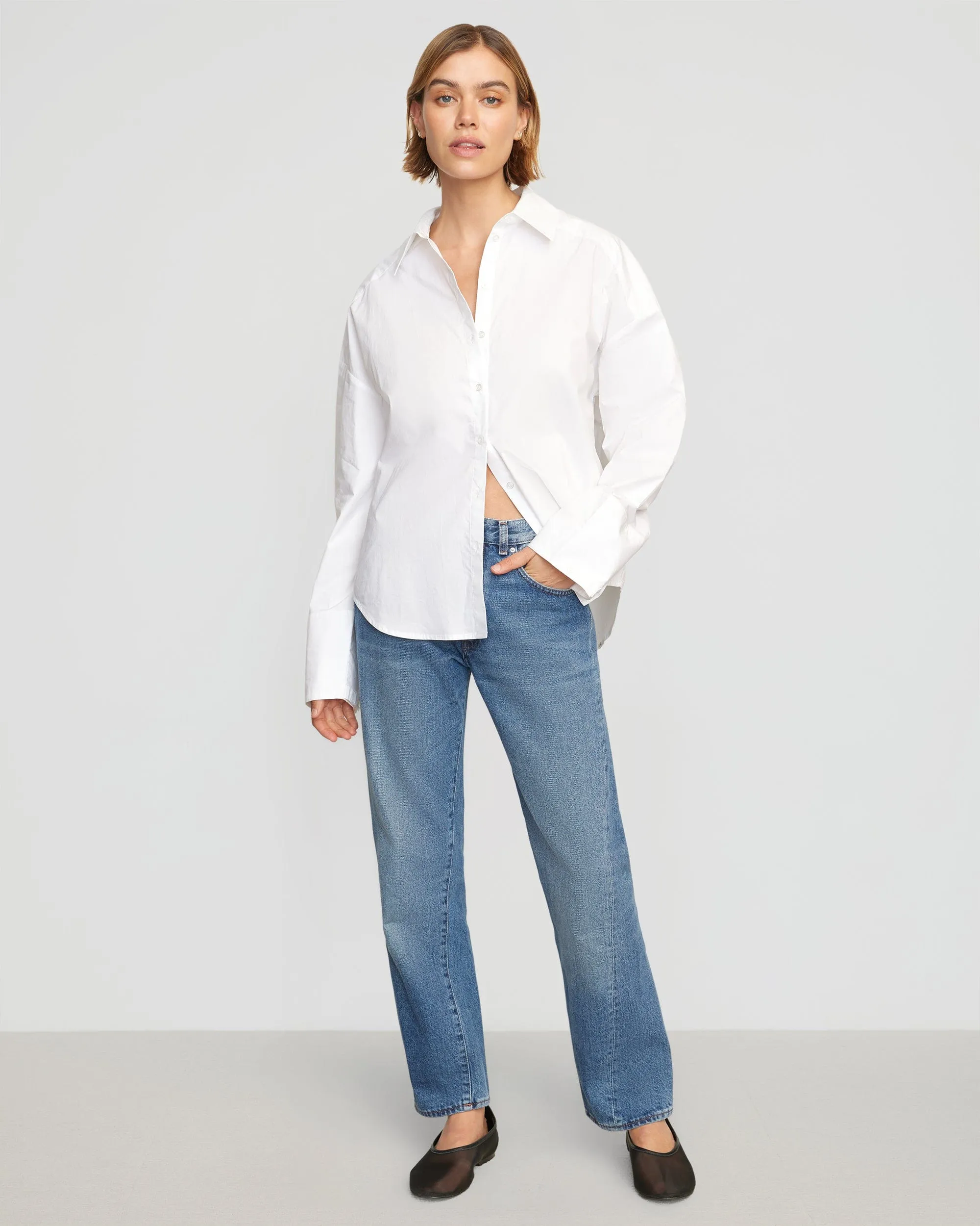 Cleo Oversized Split-Back Shirt