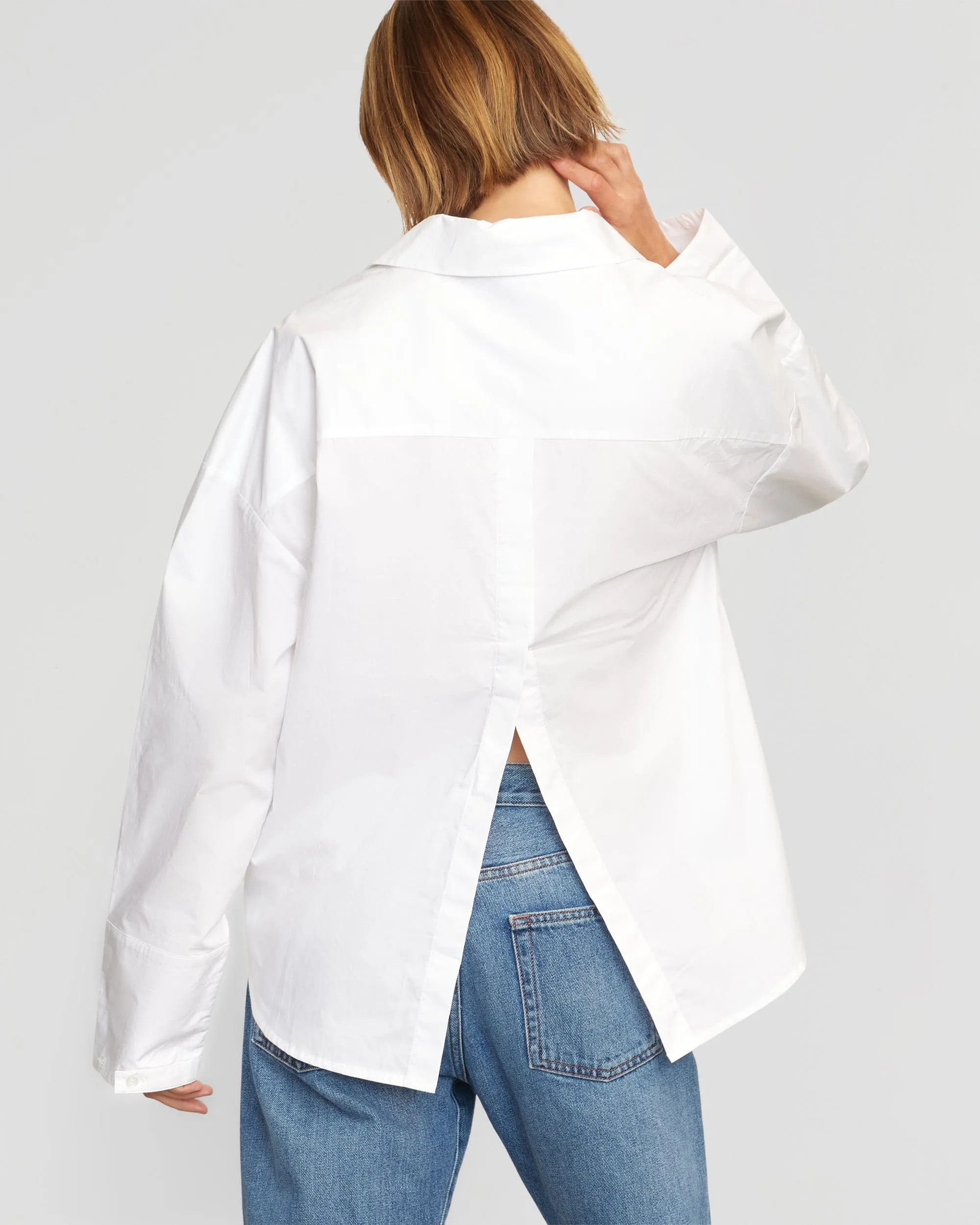 Cleo Oversized Split-Back Shirt