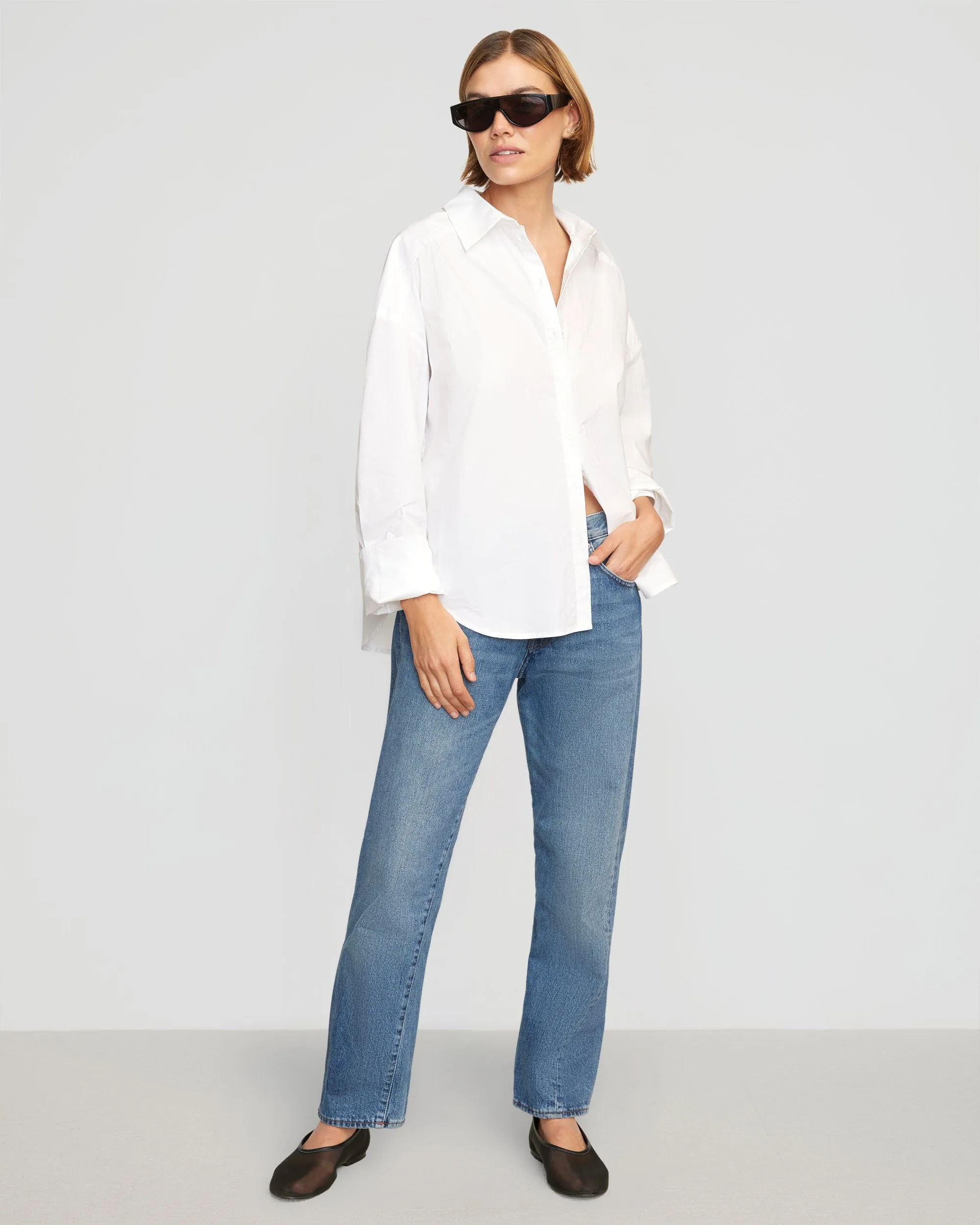 Cleo Oversized Split-Back Shirt