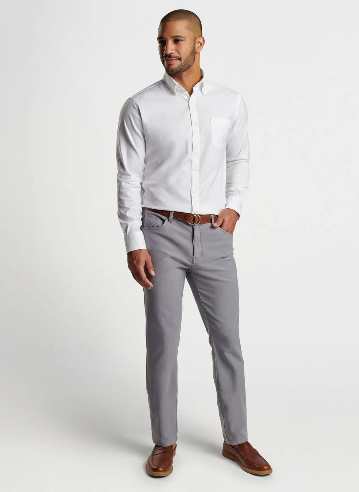 Coastline Five-Pocket Pant in Gale Grey by Peter Millar