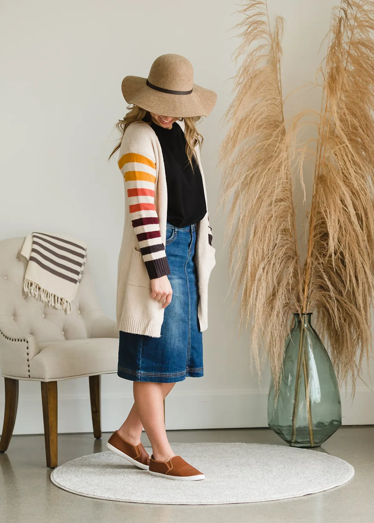 Cozy Striped Warm Cardigan - FINAL SALE