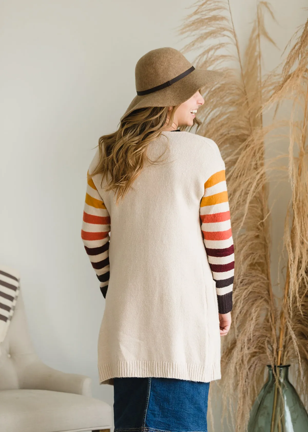 Cozy Striped Warm Cardigan - FINAL SALE