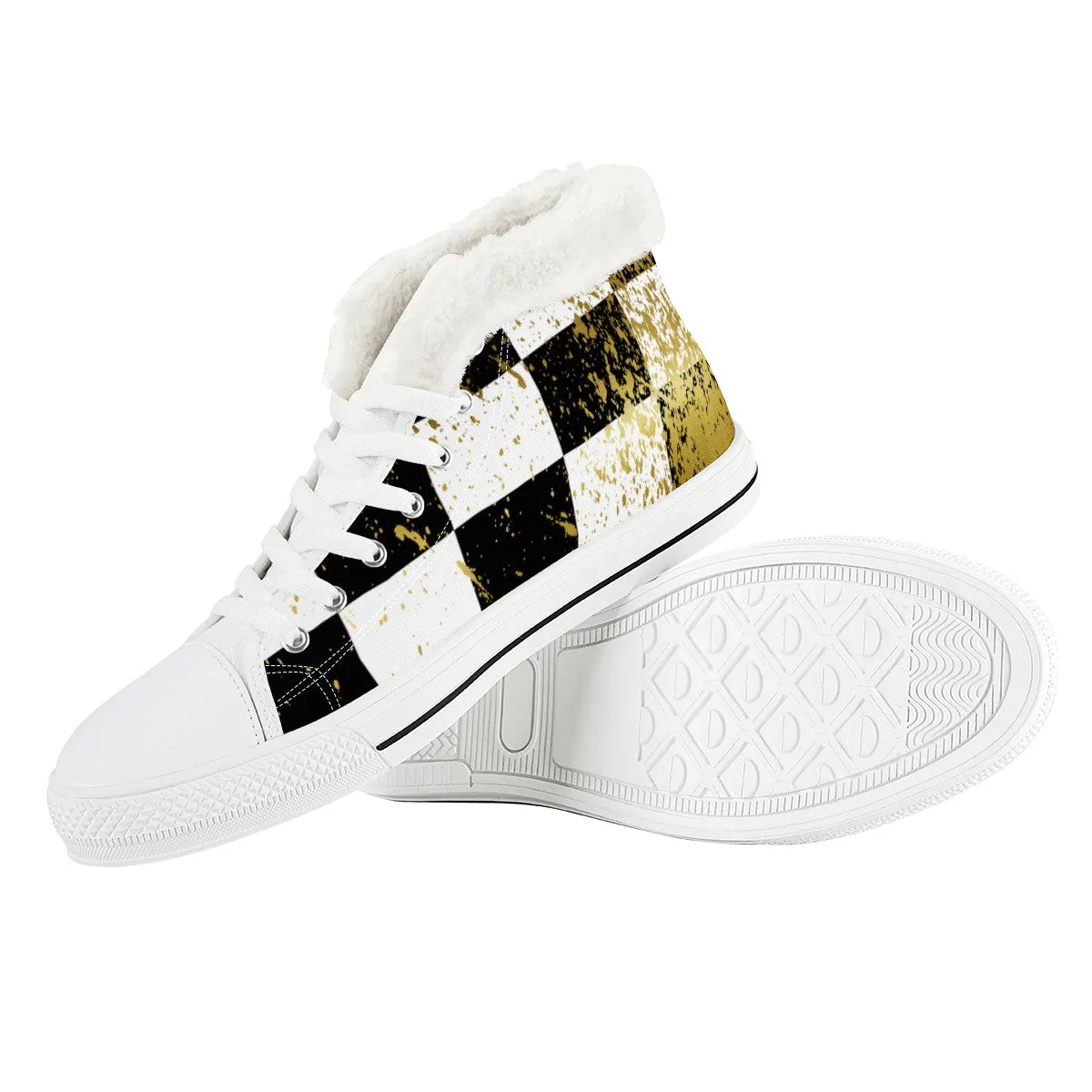 DAMIER IN GOLD Canvas Shoes