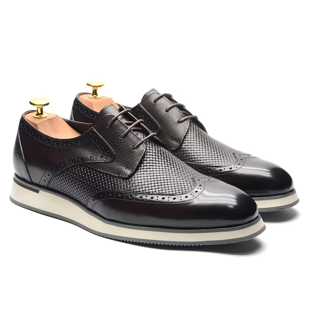 Distinctive Lace-Up Leather Dress Shoes