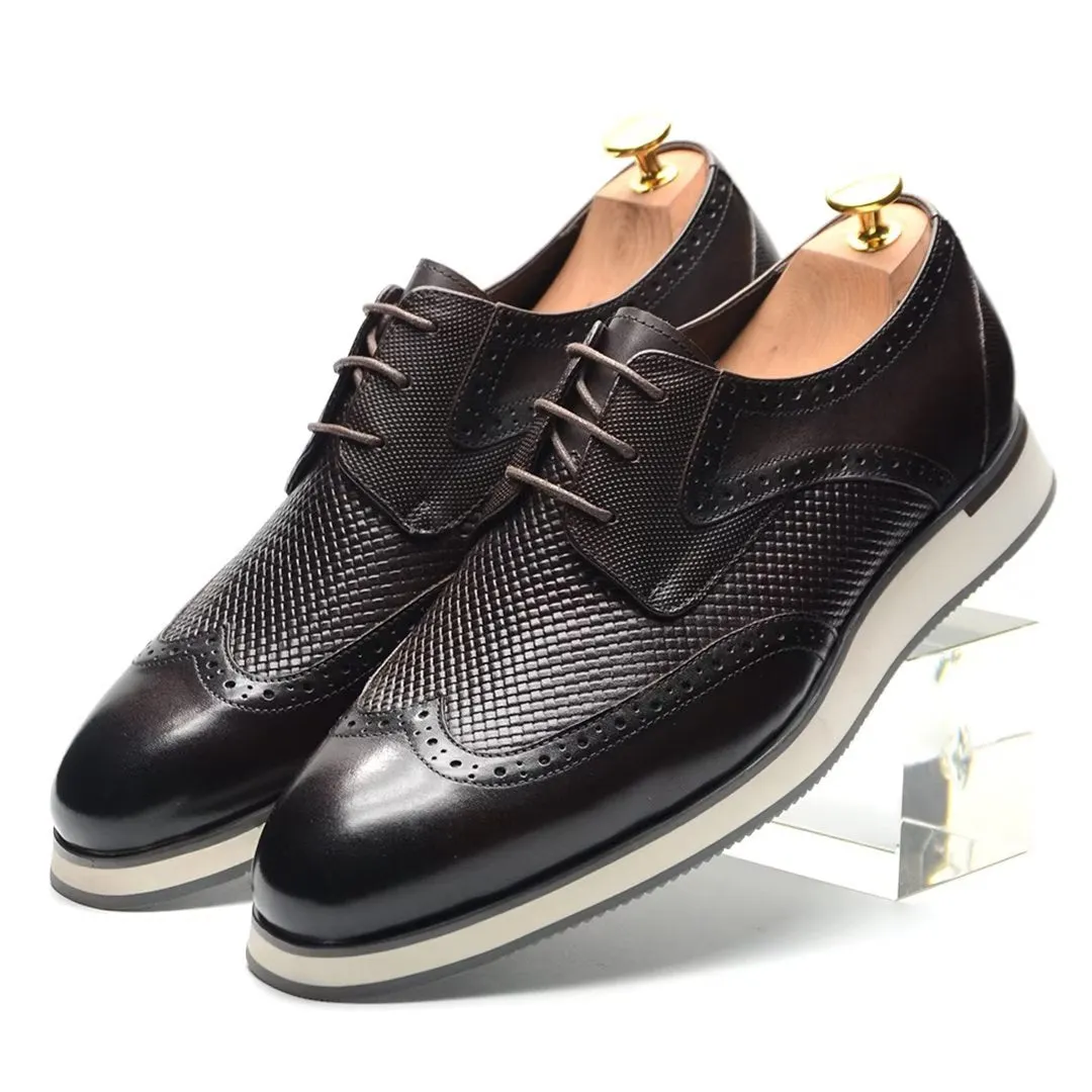 Distinctive Lace-Up Leather Dress Shoes