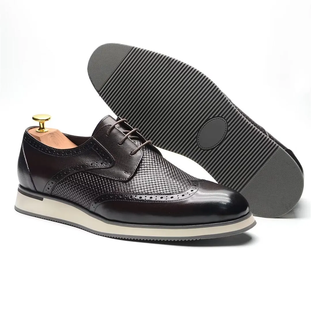 Distinctive Lace-Up Leather Dress Shoes