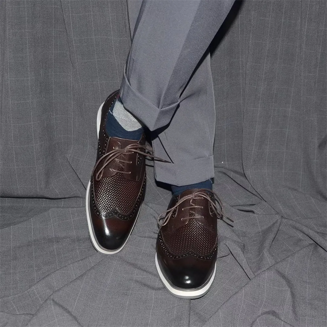 Distinctive Lace-Up Leather Dress Shoes