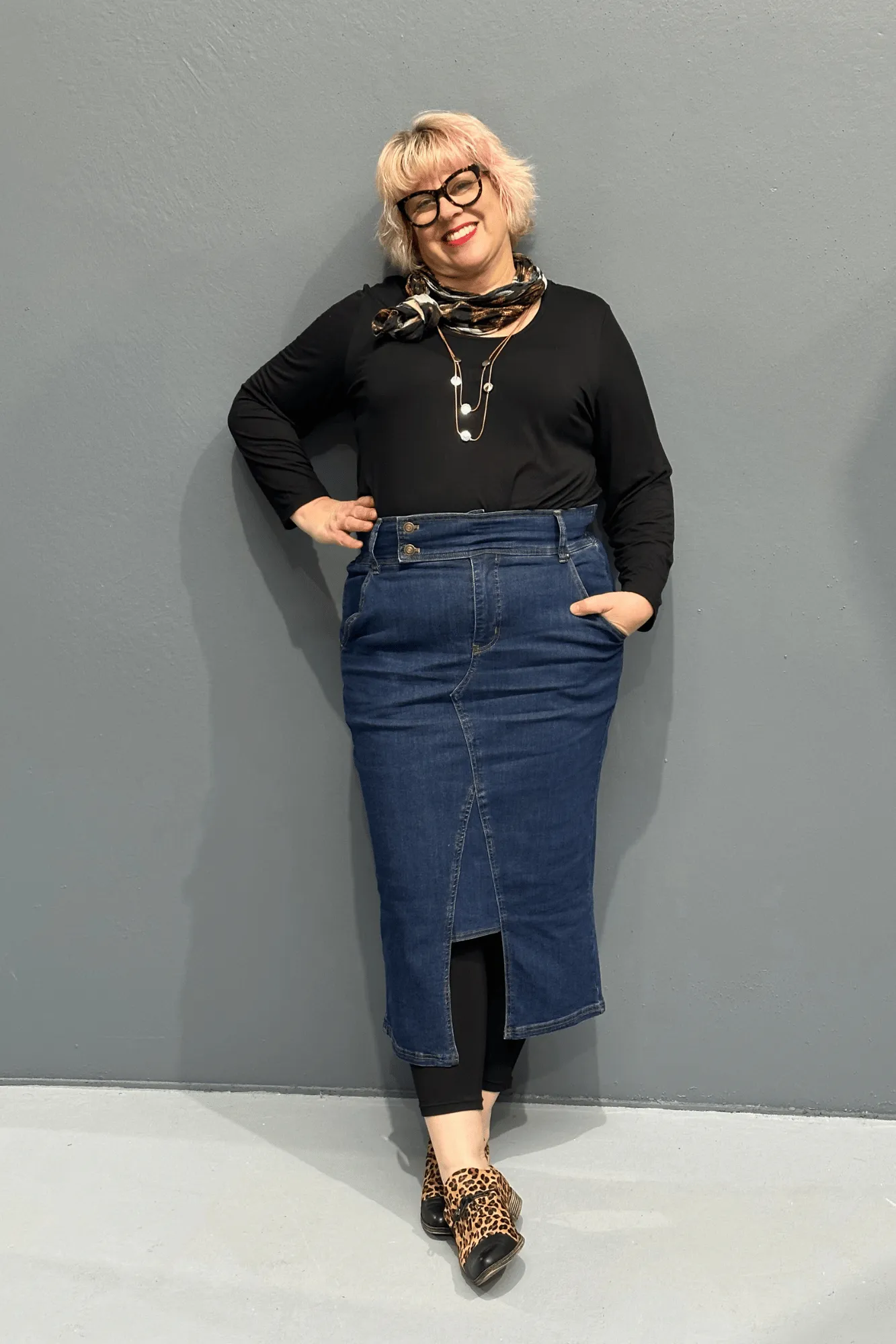 'EMBRACE' Skirt - Dark Denim