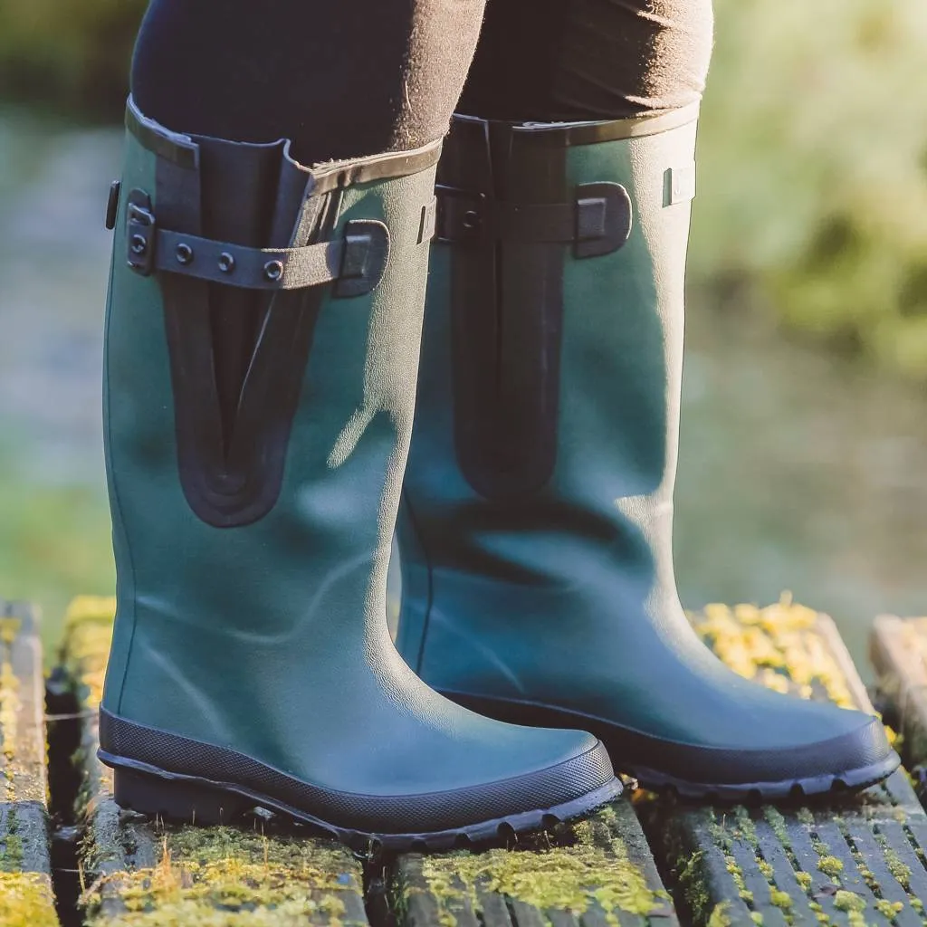 Extra Wide Calf Womens' Rain Boots - Green - 16-23 Inch Calf. Wide in Foot & Ankle