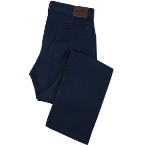 Flex Micro Canvas Five Pocket Stretch Pant Navy