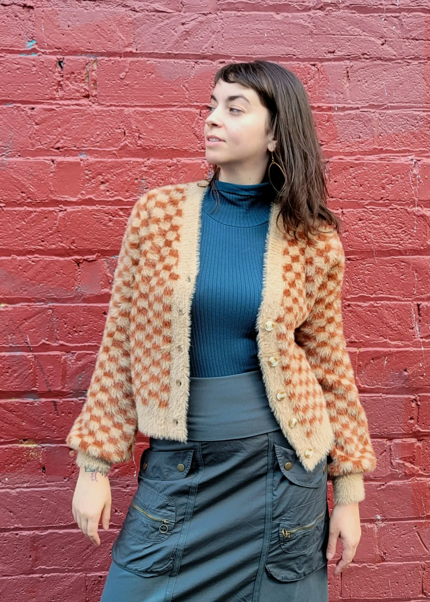 Fuzzy Check Cardi