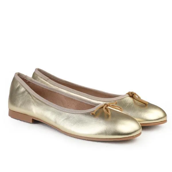 GIRLS METALLIC BALLERINA - GOLD