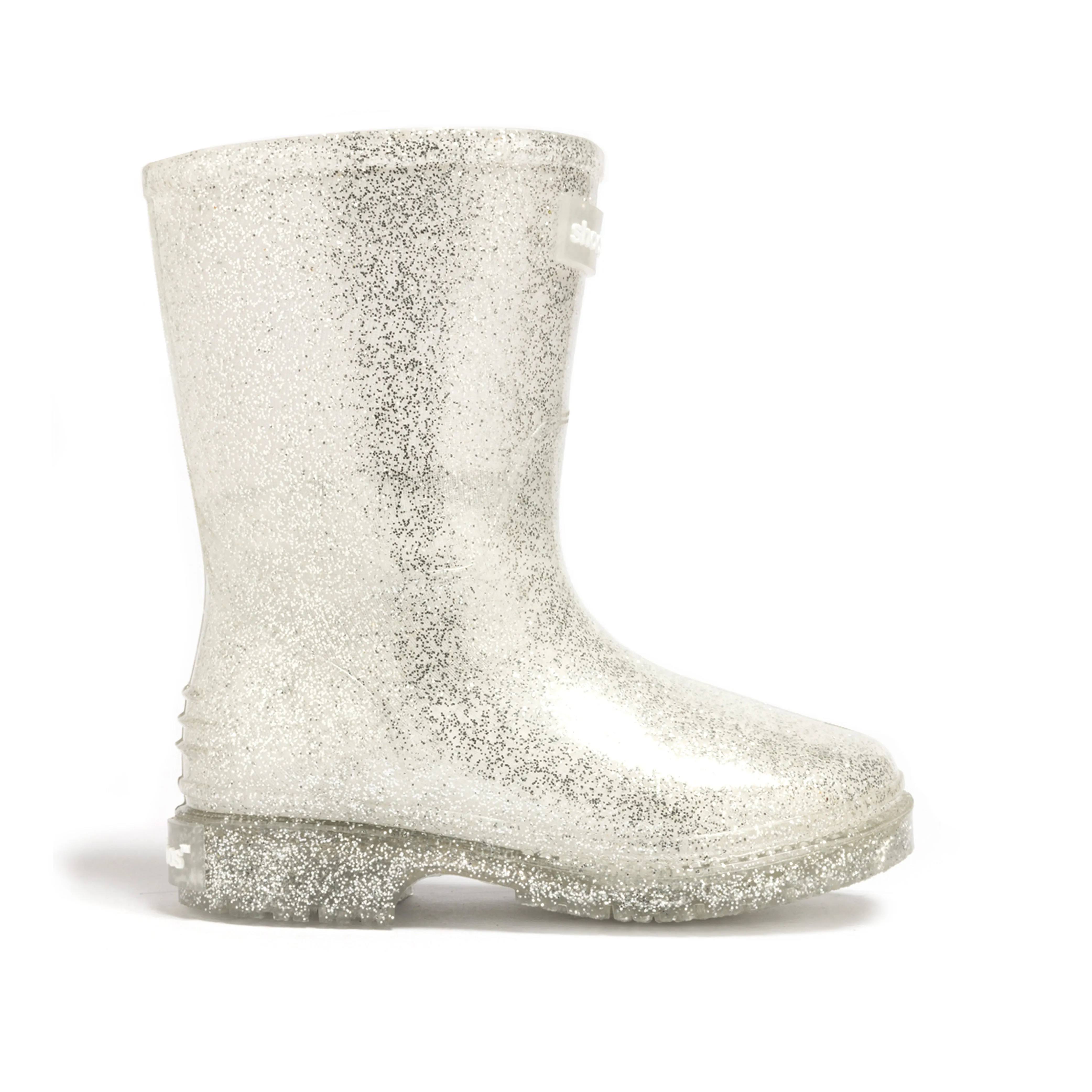 Girls Rain Boots in Silver - The Glitz