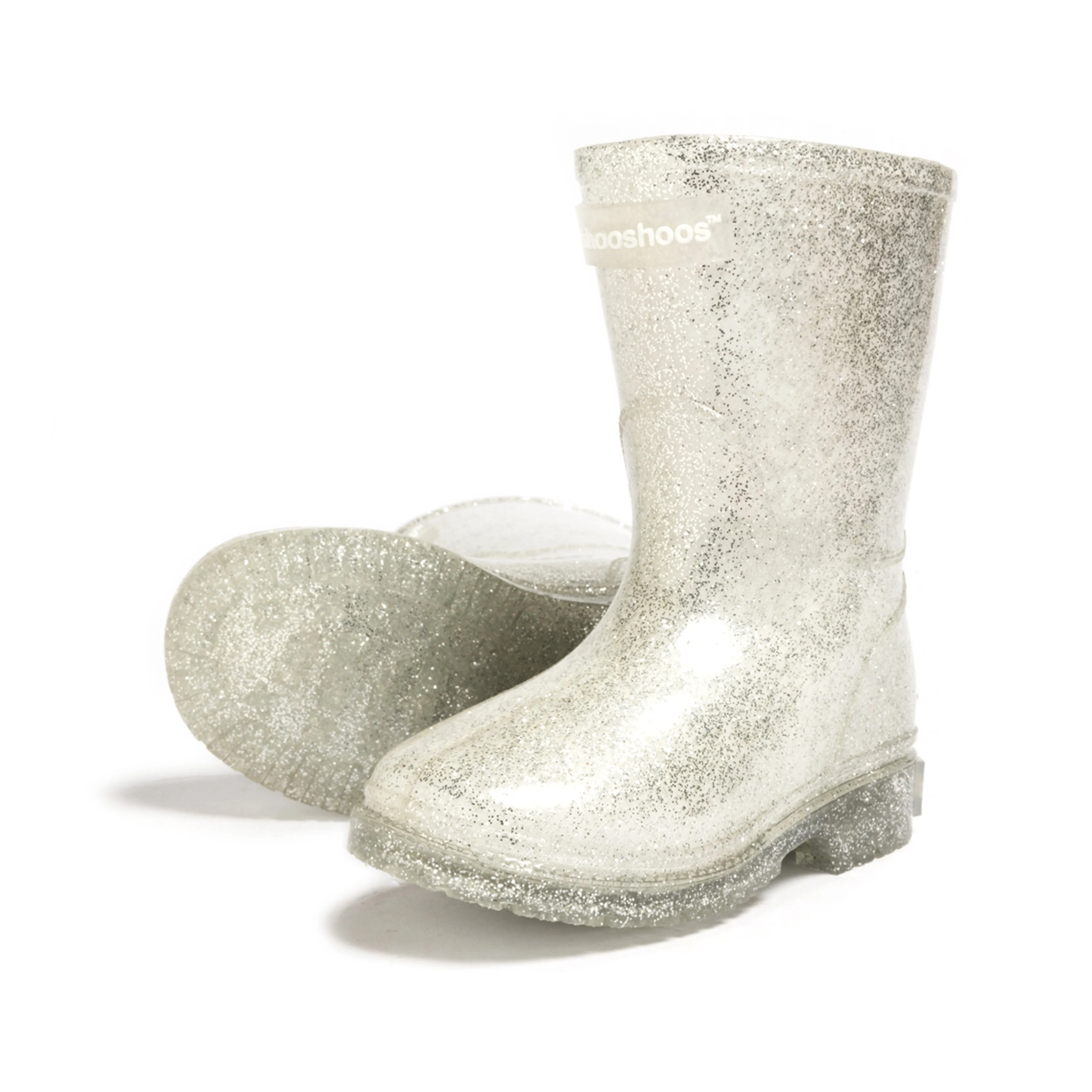 Girls Rain Boots in Silver - The Glitz