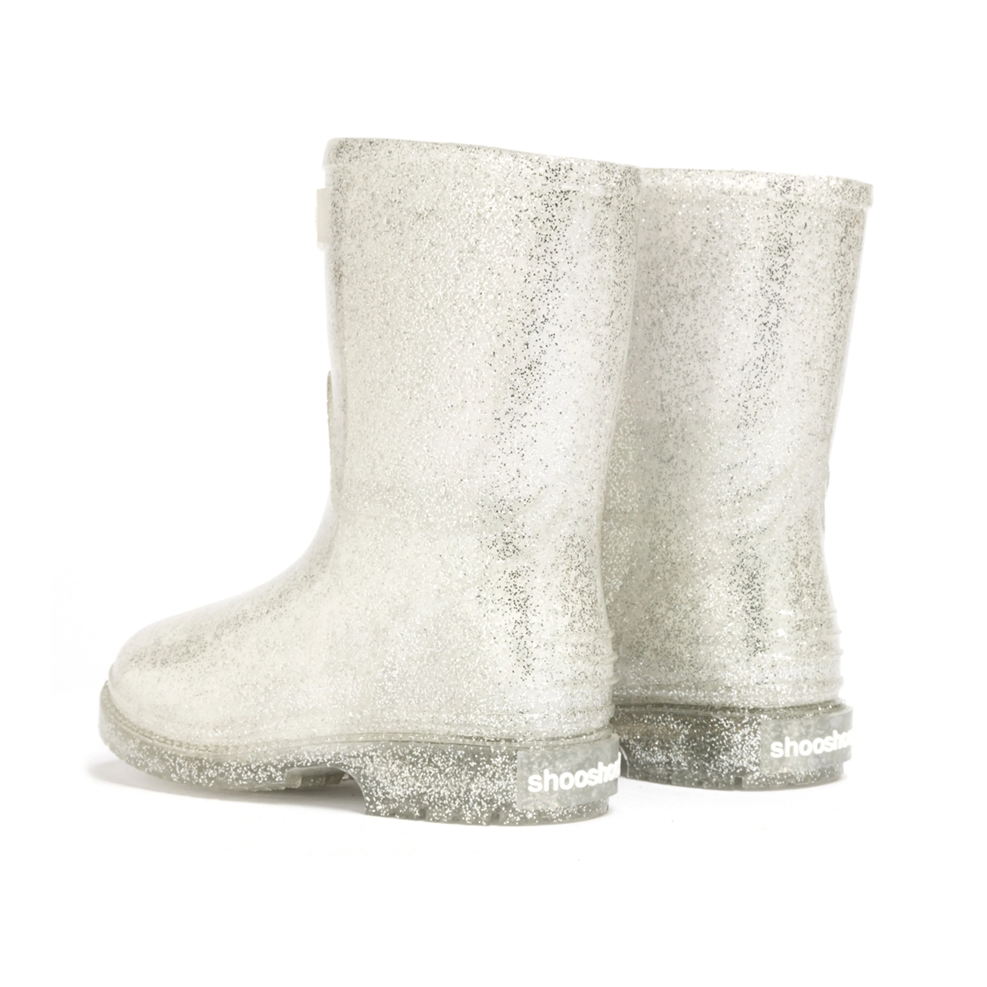 Girls Rain Boots in Silver - The Glitz