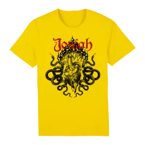 Josiah - Black Heart Red Logo T-Shirt - Yellow