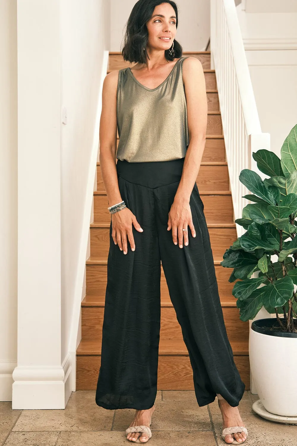 Lucinda Wide Leg Pants Black