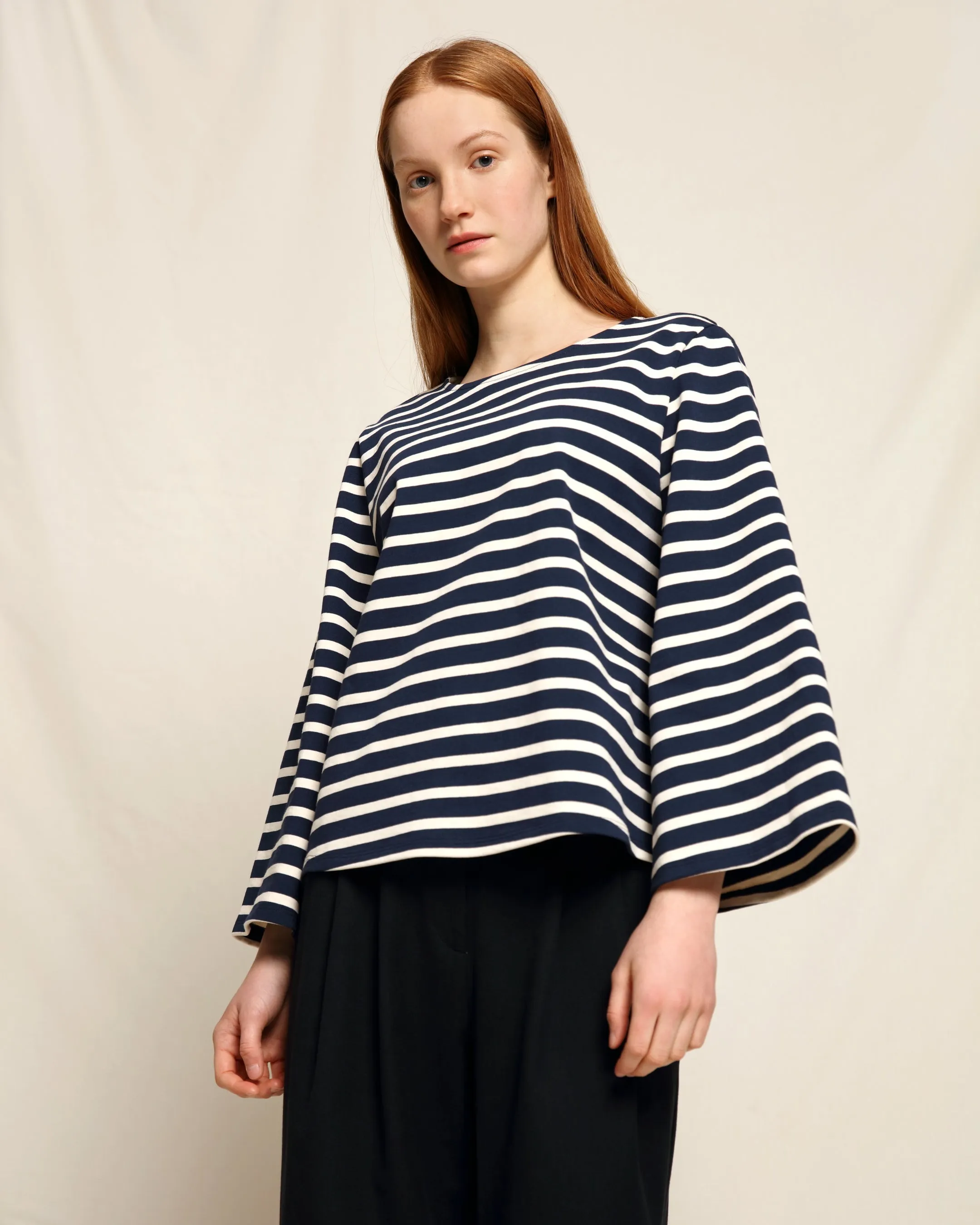 Luna Shirt Tournier Navy/Ecru