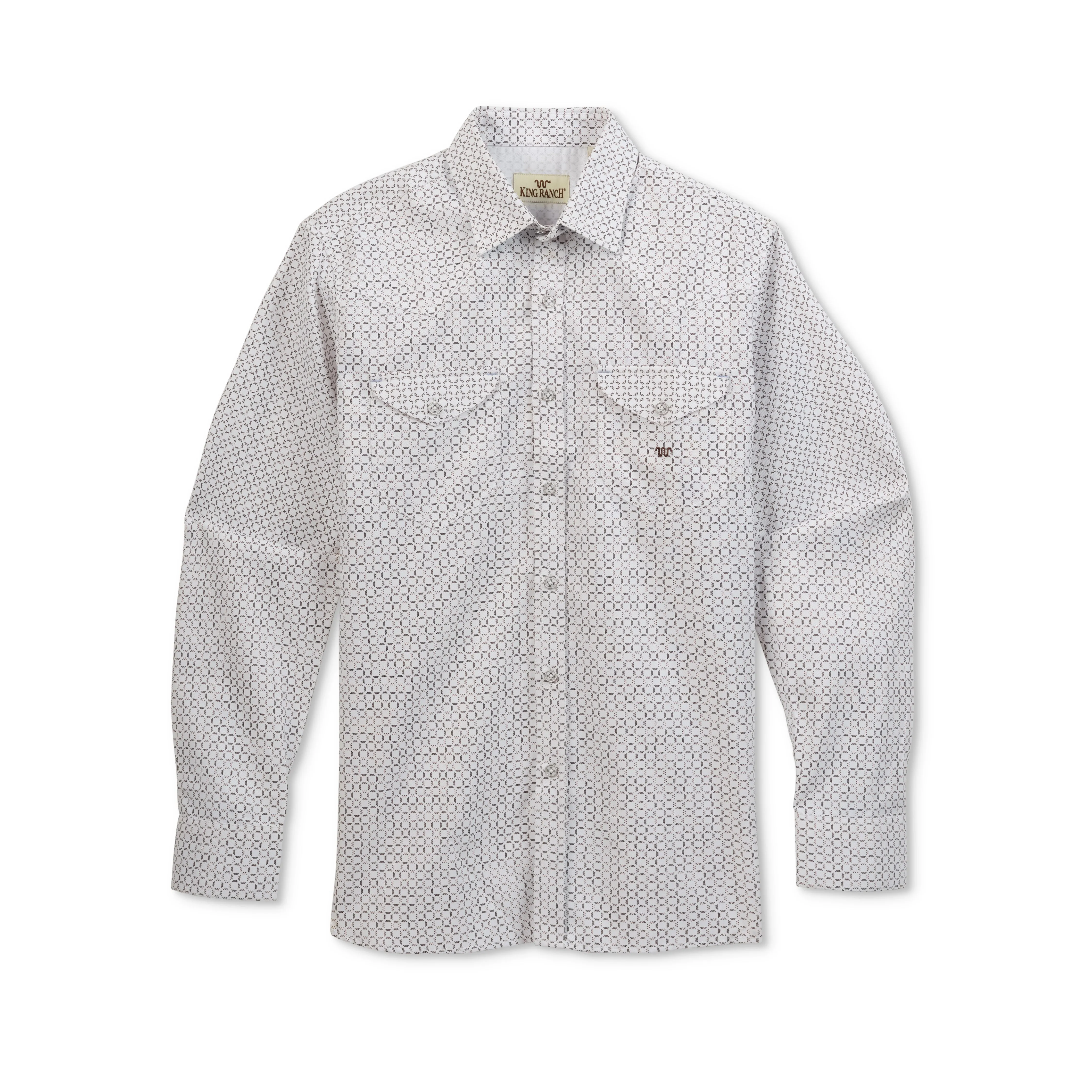 Men's Printed Squares W Collar Shirt