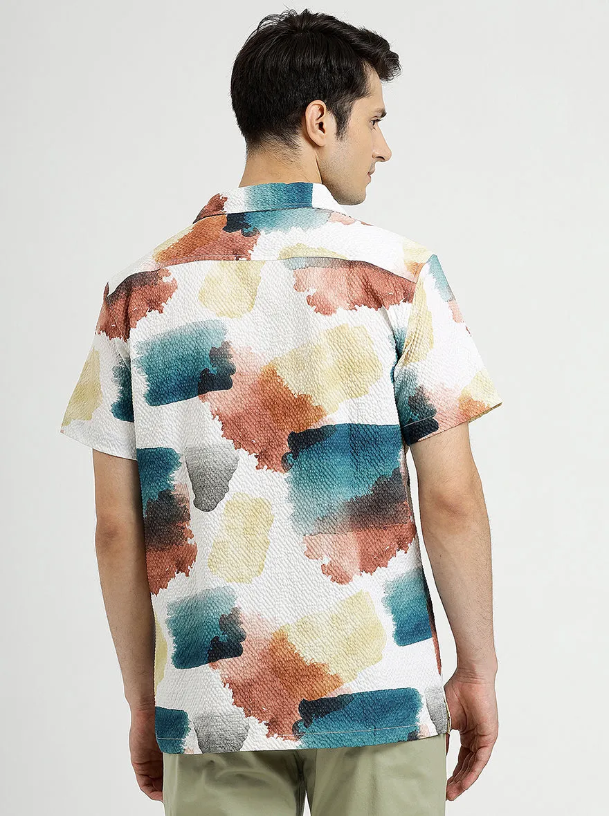 Multi Printed Slim Fit Casual Shirt | Greenfibre