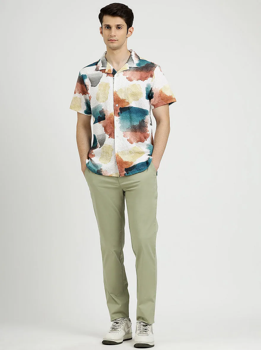 Multi Printed Slim Fit Casual Shirt | Greenfibre