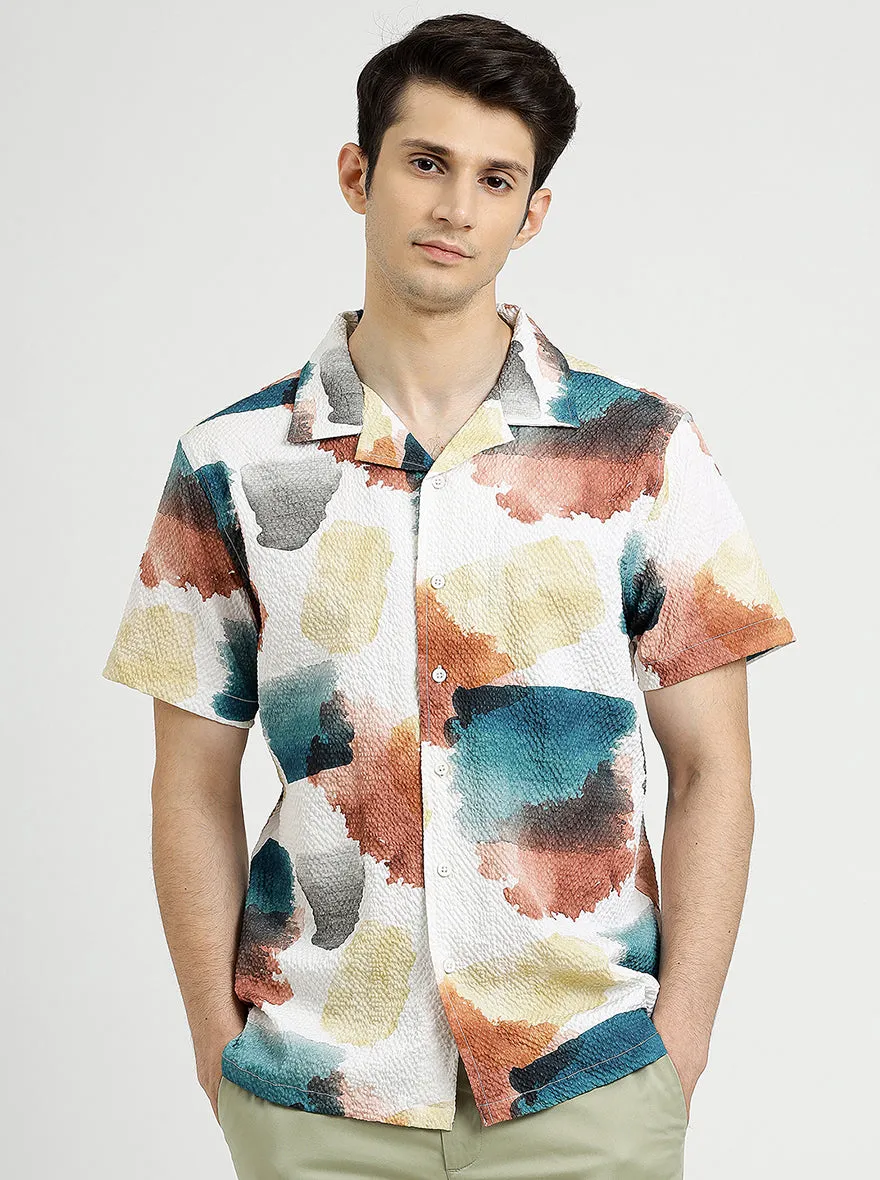 Multi Printed Slim Fit Casual Shirt | Greenfibre