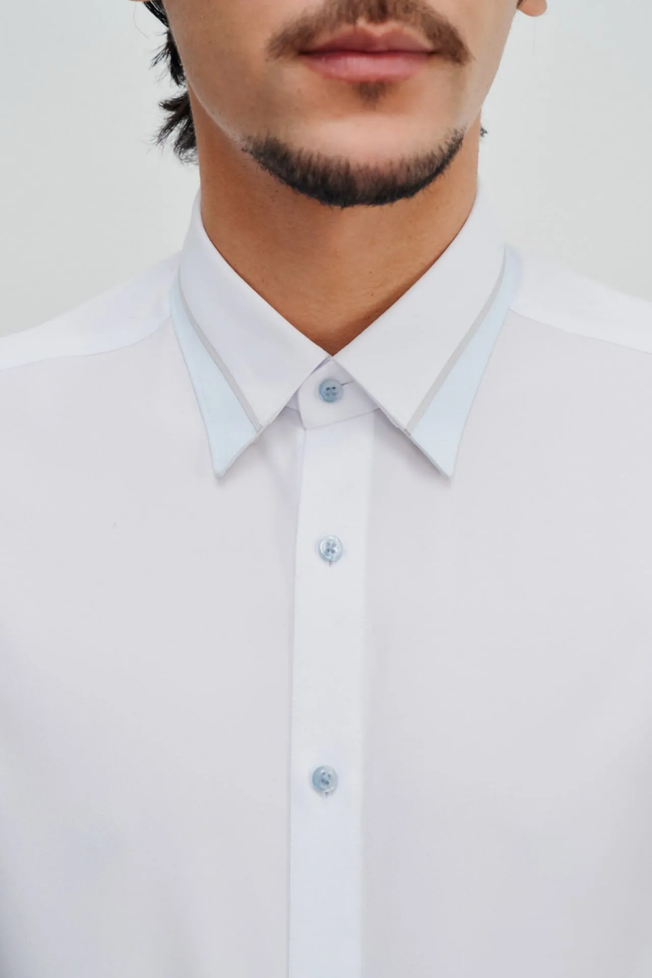 Non-Iron Quick Dry Smart Fit Poplin Shirt Design Detail Collar